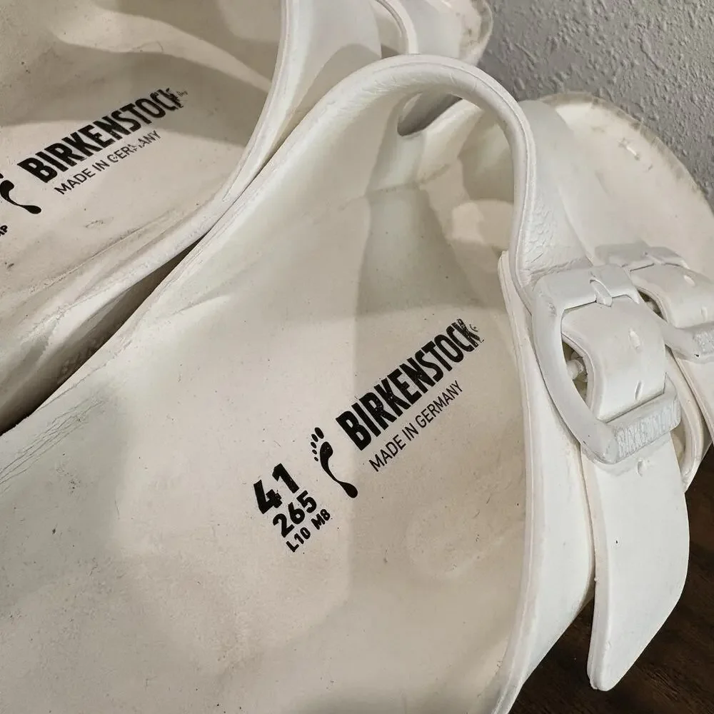 BIRKENSTOCK Arizona Essentials Sandals White EVA Foam US M 8 L‎ 10 EU 41 Casual